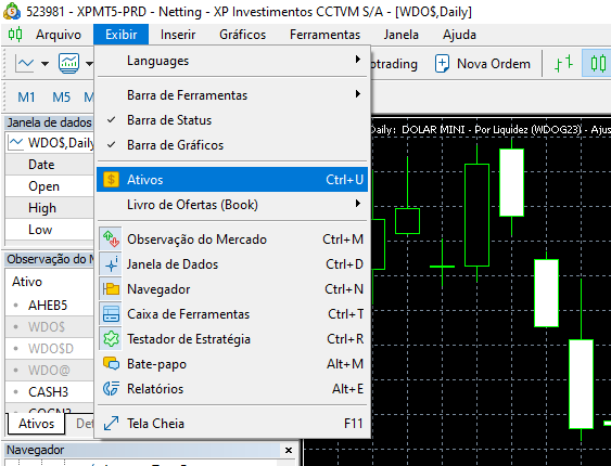 Extraindo dados históricos da MetaTrader NeoTraderBot